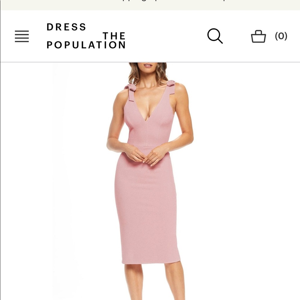 Dress the Population - Lita Mini Dress- New With Tags Blush Dress size 6